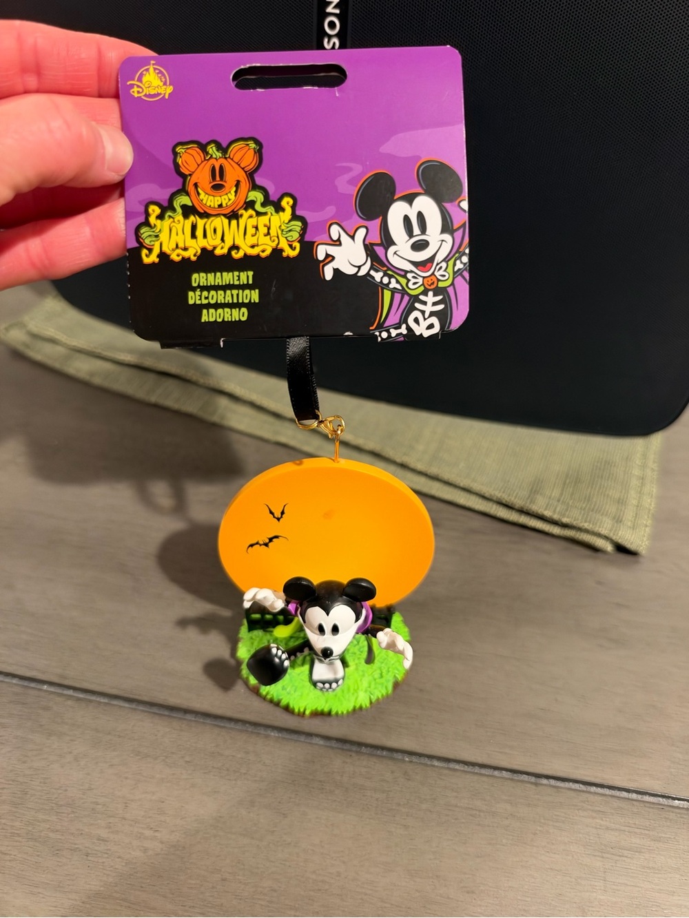 Disney Halloween Mickey Mouse Ornament - Orange, Green, Black